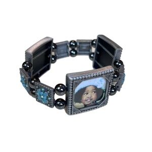 Hematite Wellness Magnetic Photo Charm Bracelet